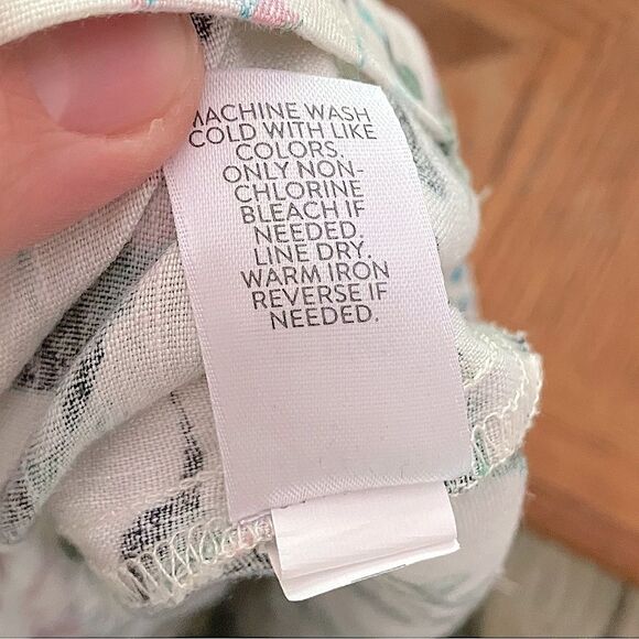 J.Jill Women’s Linen Stretch Floral Print Pull-On Straight Leg Pants Size Large - Picture 11 of 13